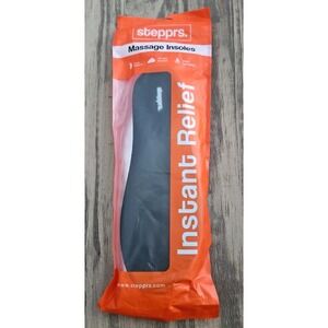 NEW! steppers Instant Relief Massage Insoles -  Black Size US Men 7 Women 8